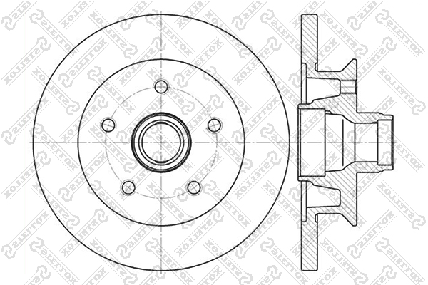 Диск торм. пер. VW T2 1.9-1.7d 85-90 | перед | - Stellox 6020-4727-SX
