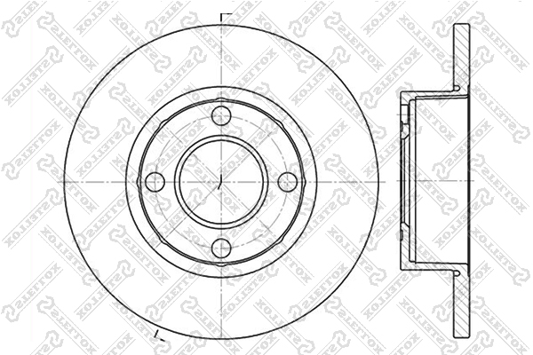 Диск торм. пер. Audi 80 B3 1.6/2.0/1.9td | перед | - Stellox 6020-4737-SX