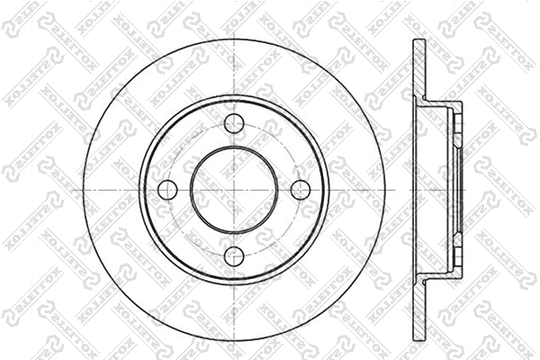 Диск торм. зад. Audi 80/90 1.8-2.8 <97 - Stellox 6020-4748-SX