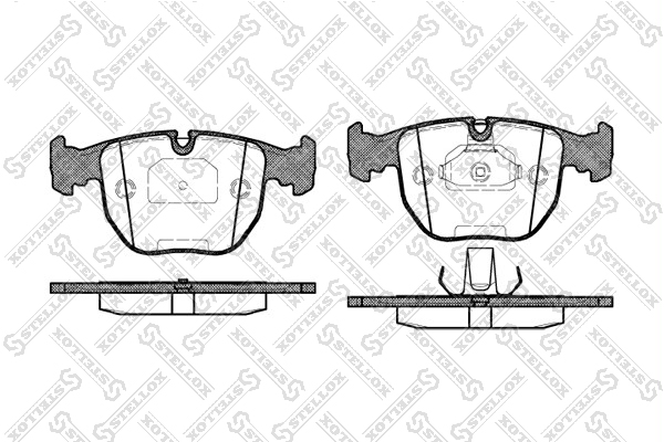 Колодки дисковые п. BMW E39 3.0-4.0/3.0d | перед | - Stellox 607 000B-SX