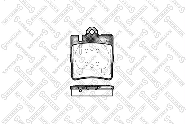 Колодки диск. з. с антискрип.пл. MB w203 | зад | - Stellox 720 000B-SX