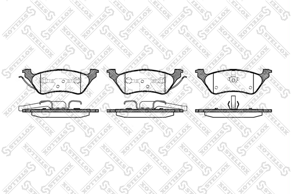 Колодки дисковые задние Dodge Caravan - Stellox 822 000B-SX