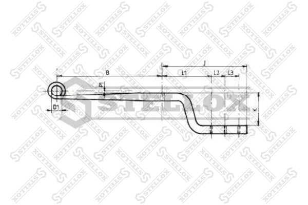 Полурессора 1/48x48x100 530+470/320/100 - Stellox 84-55601-SX