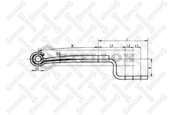 Полурессора 2-ух лист. 2/38x82x100 500+4 HCV - Stellox 84-55604-SX