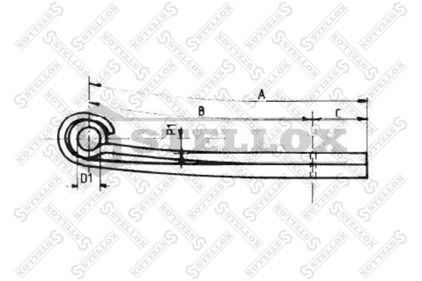Полурессора 2/43x92x100 580+55 s30/--  s - Stellox 84-55620-SX