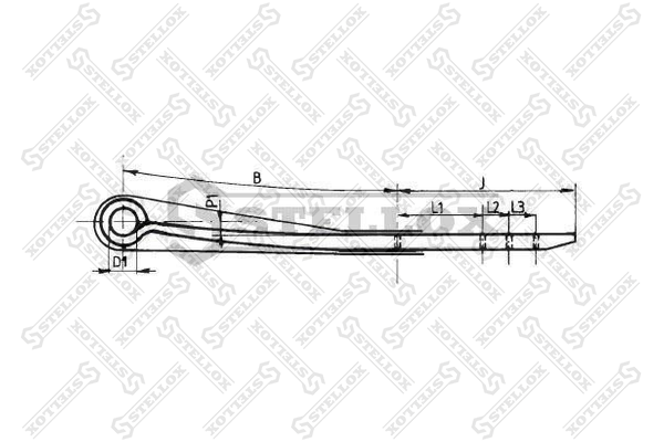 Полурессора однолистовая 1/48 500+445/29 - Stellox 84-55640-SX