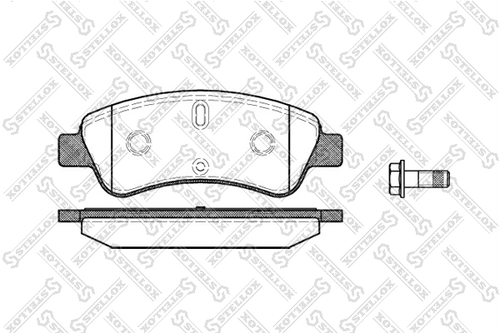 Колодки дисковые п. Peugeot 206, Citroen | перед | - Stellox 851 010B-SX