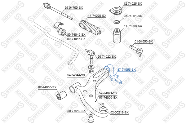 С/б рычага зад.  Nissan Almera N16 00> - Stellox 87-74055-SX