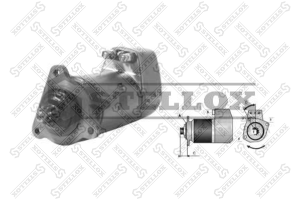 Стартер 24v-5.4kw 9зубьев 105°вправо Omn HCV - Stellox 88-02000-SX