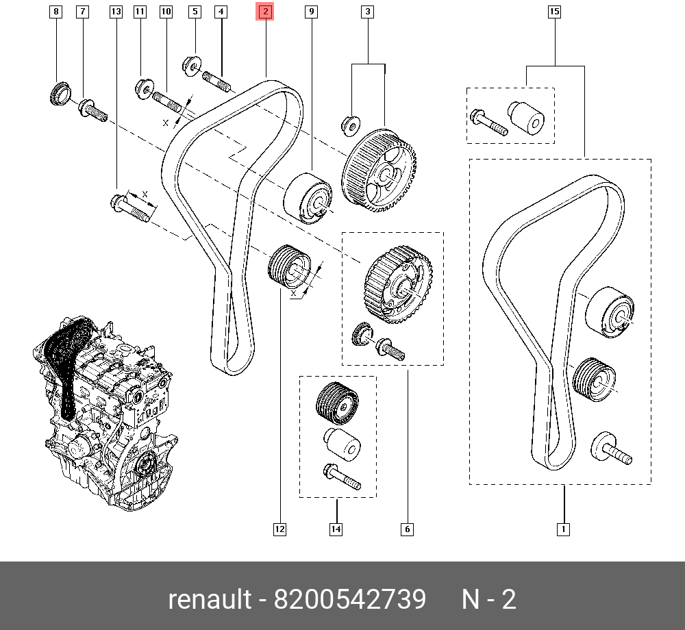 Ремень ГРМ - Renault 8200542739