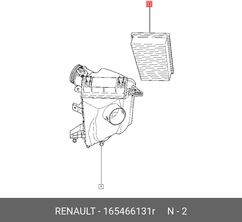Фильтр воздушный - Renault 165466131R