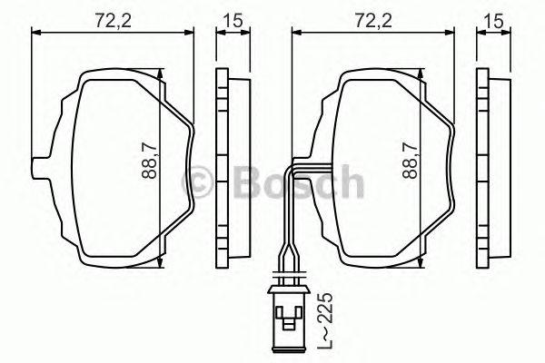 Колодки тормозные дисковые - Bosch 986424267