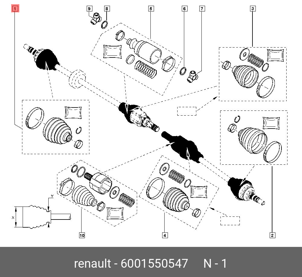 Пыльник ШРУСа - Renault 6001550547