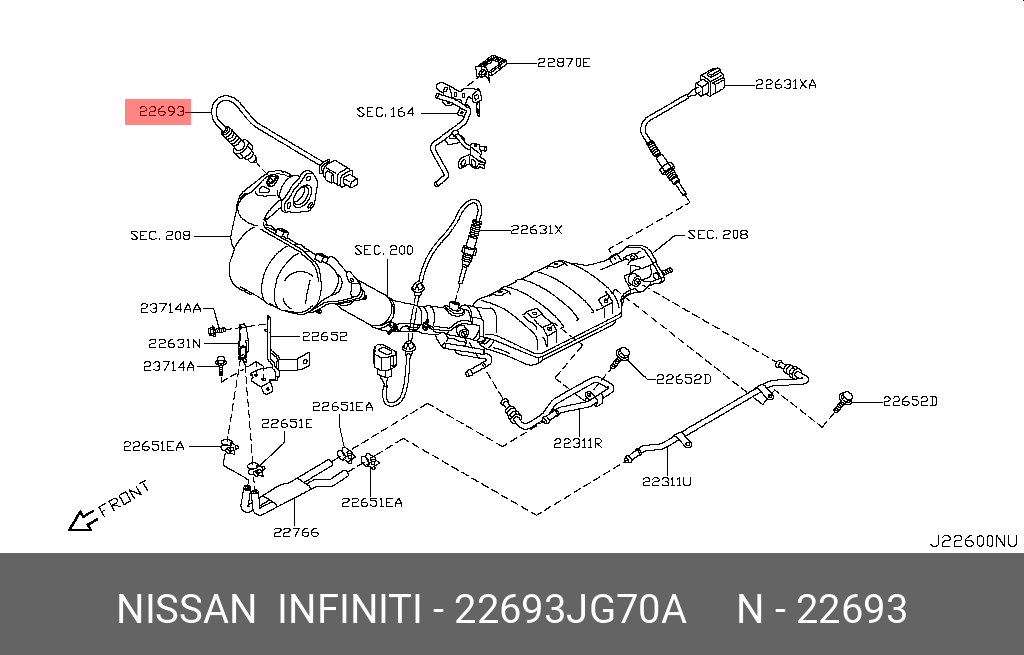 Датчик - Nissan 22693-JG70A