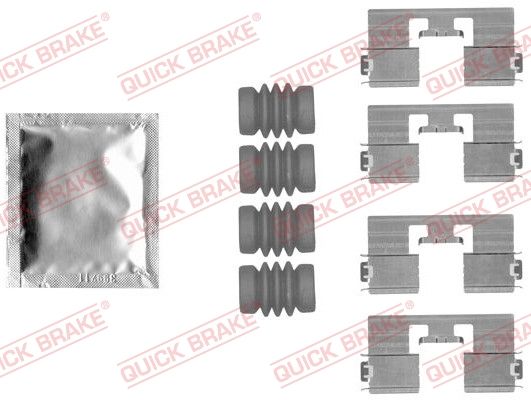 Комплектующие, колодки дискового тормоза - Quick Brake 1091818