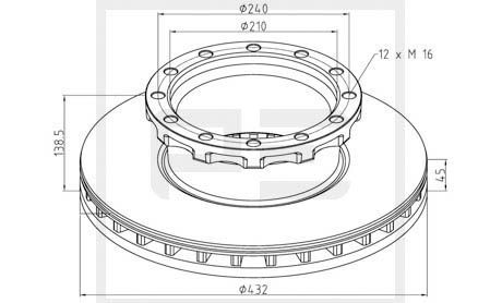 Диск тормозной - Peters Ennepetal 02666710A