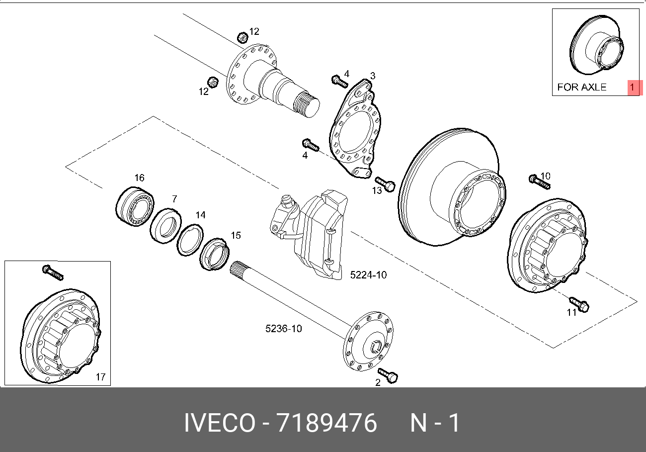 Диск тормозной задний STRALIS(с abs) | зад | - Iveco 7189476