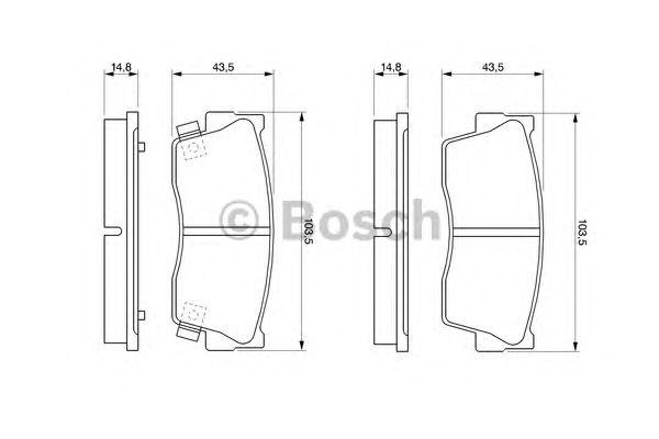 Колодки тормозные дисковые Bosch 986461750