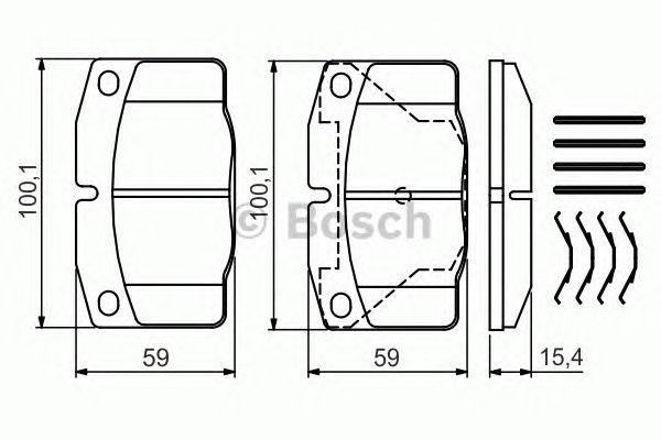 Колодки тормозные дисковые - Bosch 986469390