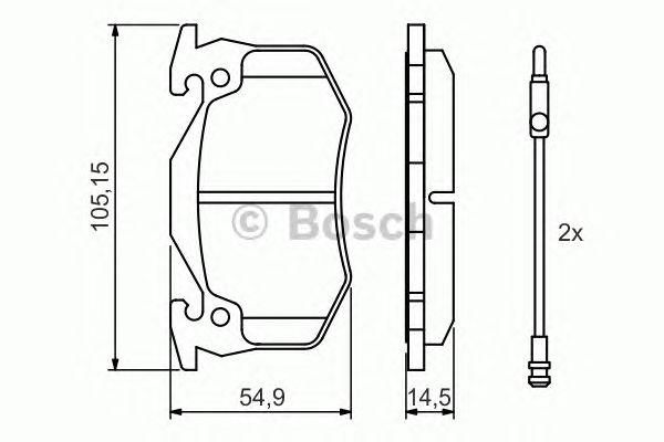 Колодки тормозные дисковые Bosch 986466346