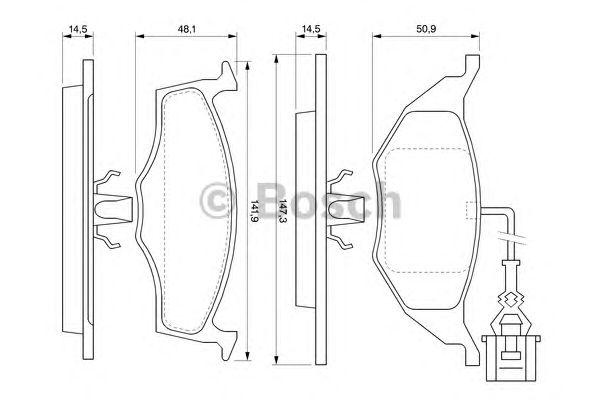 Колодки тормозные дисковые - Bosch 986424632