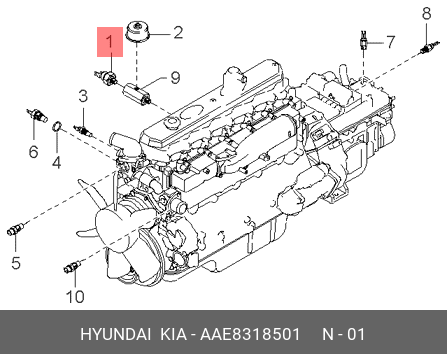 Датчик давления масла - Hyundai/Kia AAE8318501
