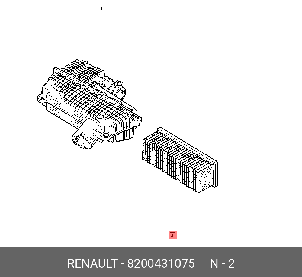 Фильтр воздушный - Renault 8200431075