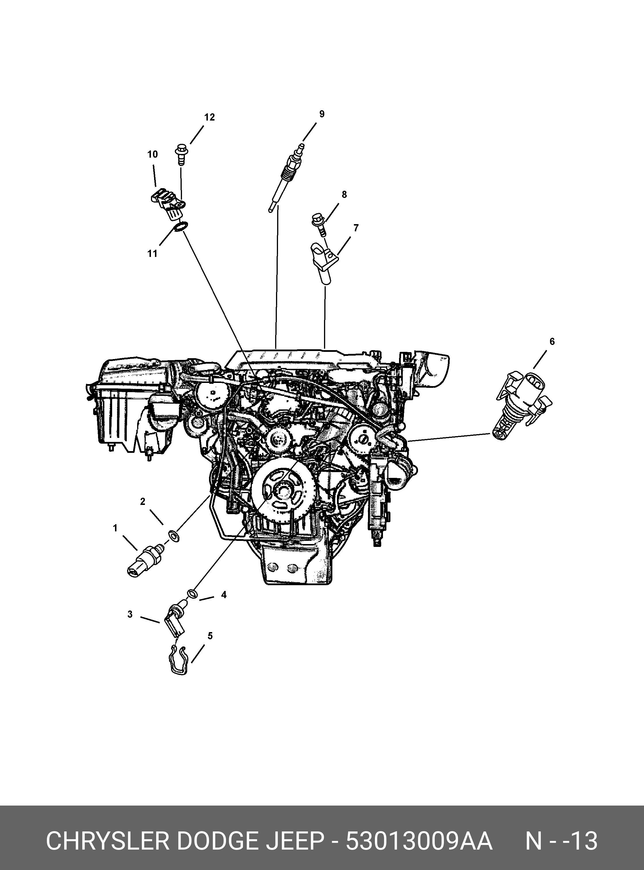 Расходомер воздуха - Chrysler 53013009AA