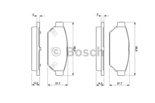 Колодки тормозные дисковые - Bosch 986424464