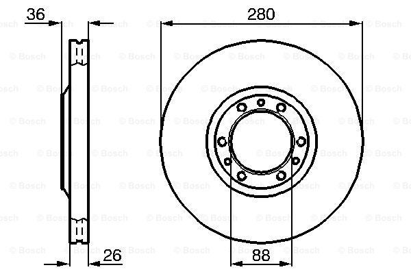 Диск тормозной - Bosch 986478854