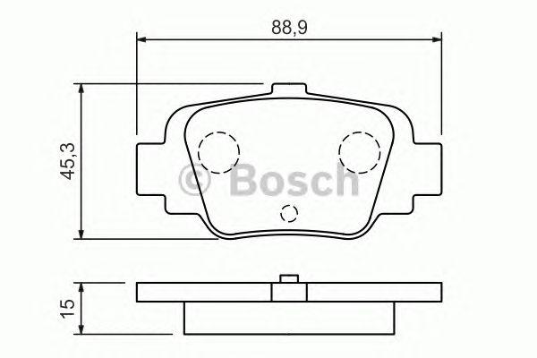Комплект тормозных колодок, дисковый тормоз - Bosch 986424800