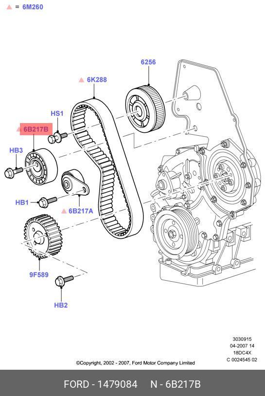 Ролик натяжной ГРМ - Ford 1479084