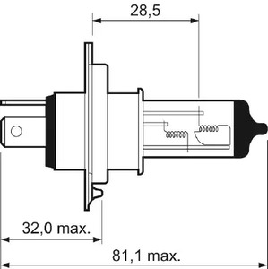 Лампа H4 Life X2 12V 60/55W P43T-38