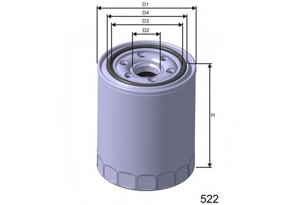 Фильтр масляный - MISFAT Z248