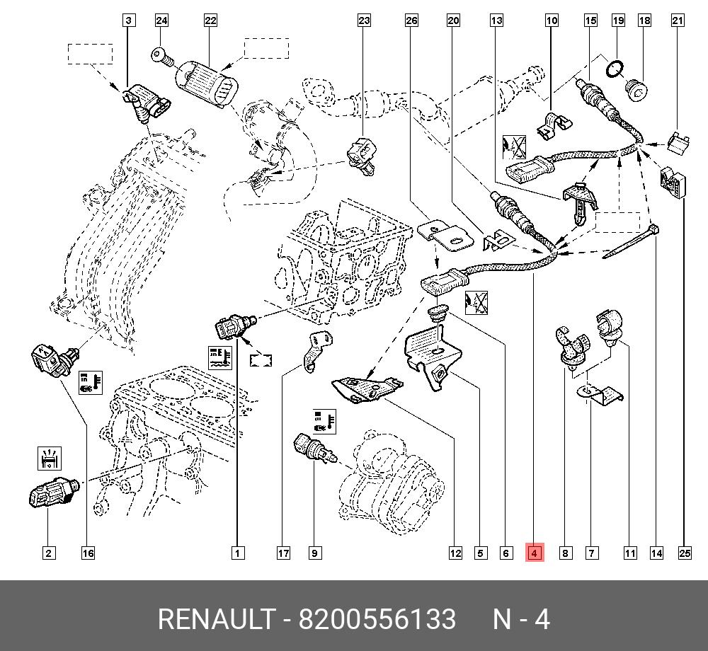 Лямбда-зонд  - Renault 8200556133
