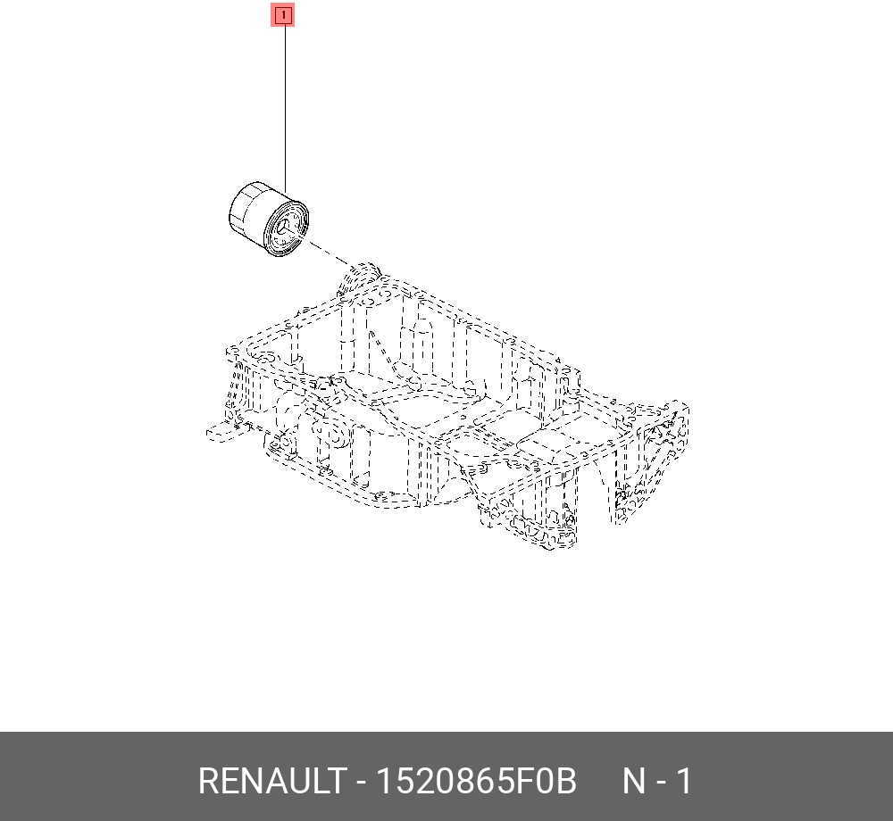 Фильтр масляный - Renault 1520865F0B