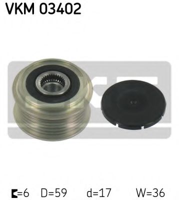 Обгонная муфта шкива генератора - SKF VKM03402