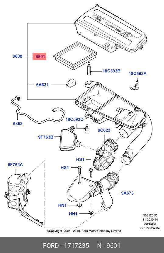 Фильтр воздушный - Ford 1717235