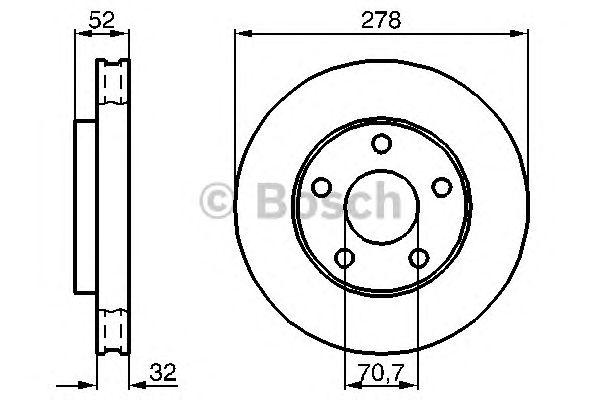 Диск тормозной - Bosch 986478486