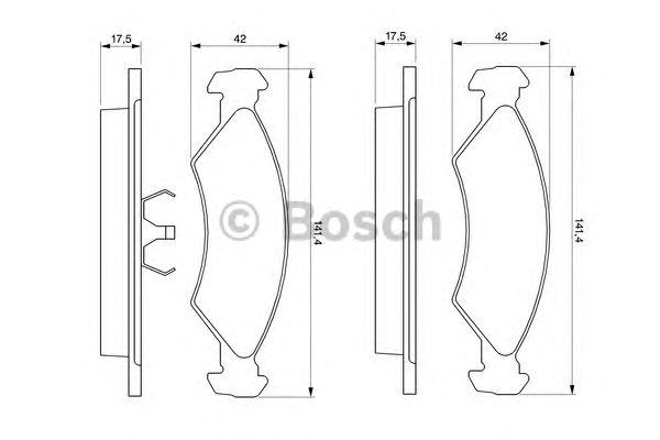 Колодки тормозные дисковые - Bosch 986468570