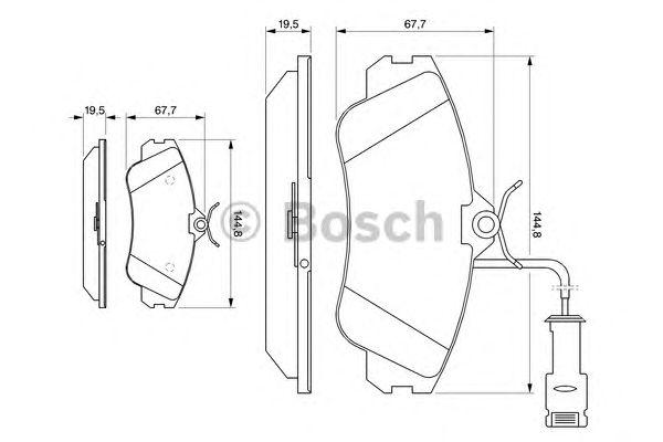 Колодки тормозные дисковые Bosch 986461115