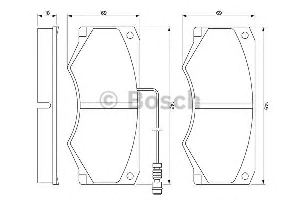 Колодки тормозные дисковые - Bosch 986424176