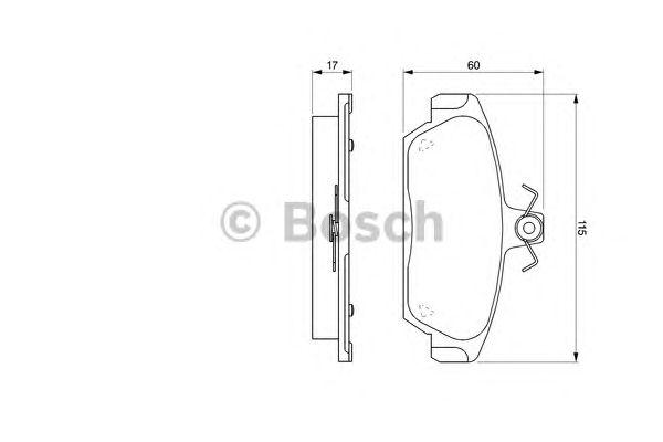 Колодки тормозные дисковые - Bosch 986424092