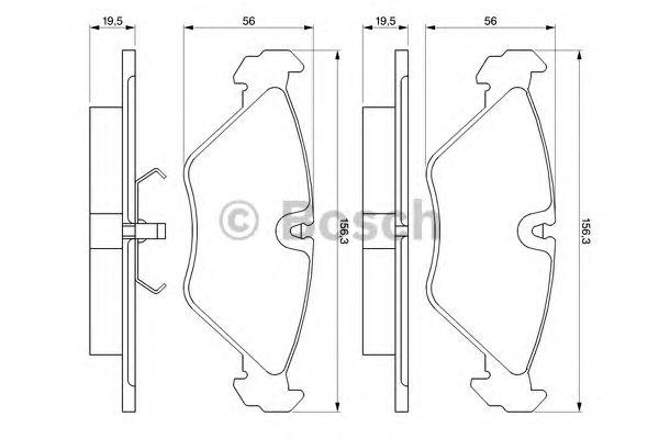 Колодки тормозные дисковые - Bosch 986461766