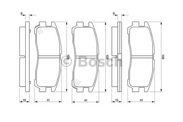 Колодки тормозные дисковые - Bosch 986424467
