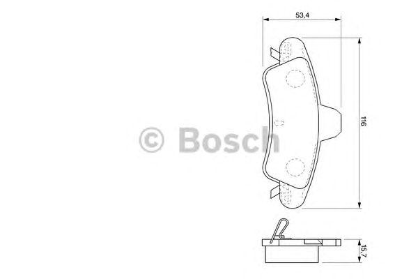Колодки тормозные дисковые Bosch 986424744