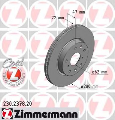 Диск тормозной | перед | - Zimmermann 230237820