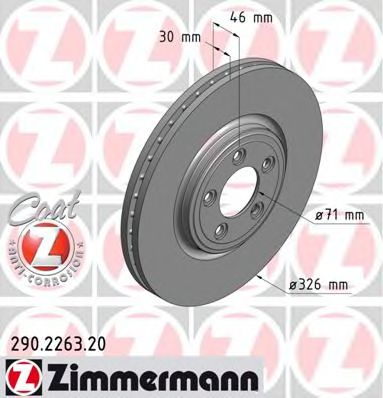 Диск тормозной | перед | - Zimmermann 290226320