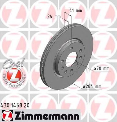 Диск тормозной - Zimmermann 430146820