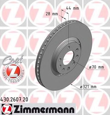 Диск тормозной | перед | - Zimmermann 430260720